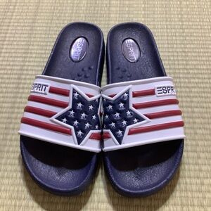 Esprit Navy, Red & White Star Slide Sandals women’s 8